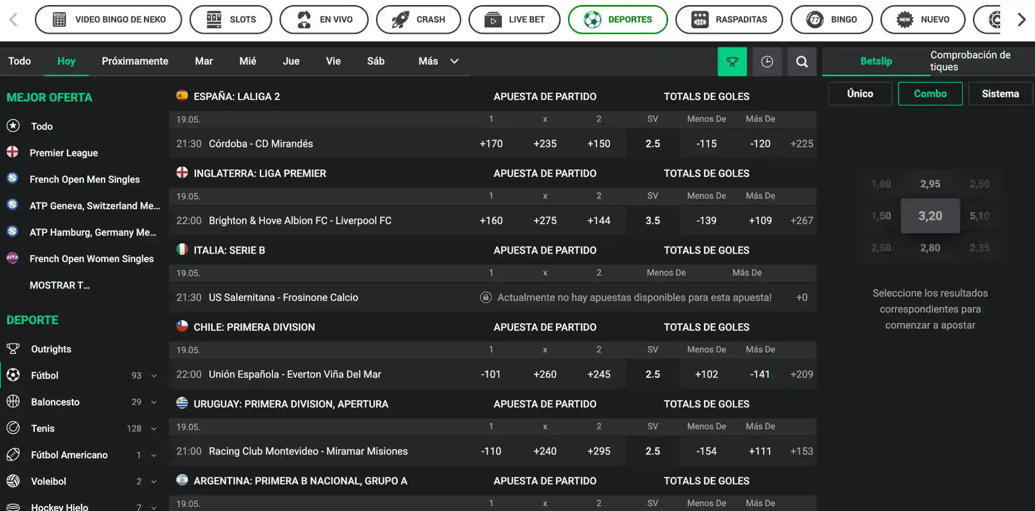 Sports bets Brazino777